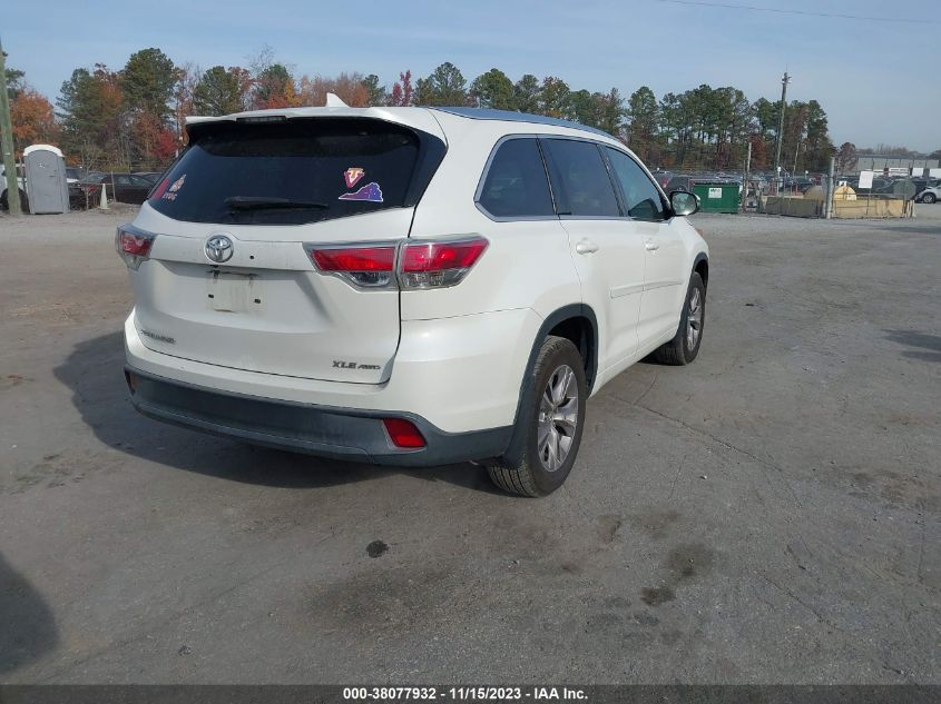 2014 TOYOTA HIGHLANDER XLE V6 - 5TDJKRFH9ES036872