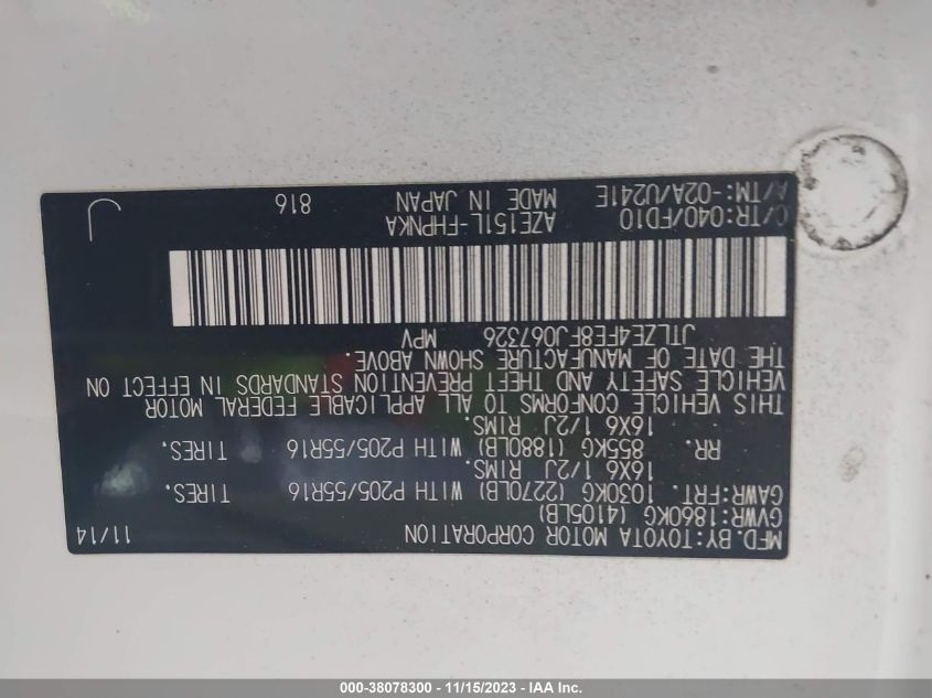 2015 TOYOTA SCION XB - JTLZE4FE8FJ067326
