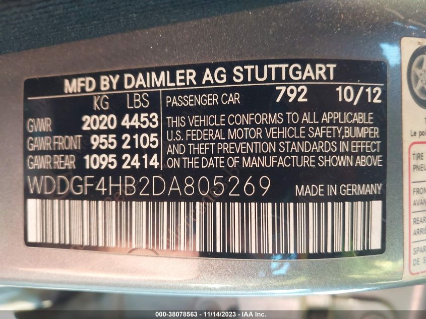 2013 MERCEDES-BENZ C 250 SPORT/LUXURY - WDDGF4HB2DA805269