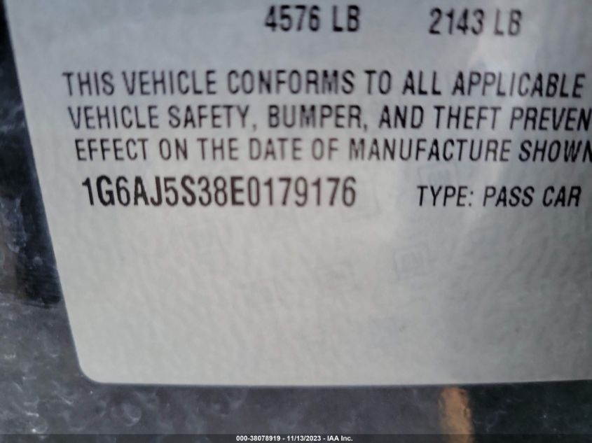 2014 CADILLAC ATS PERFORMANCE - 1G6AJ5S38E0179176