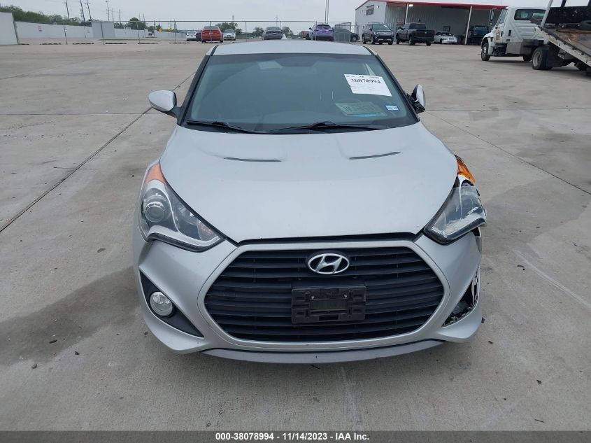 2014 HYUNDAI VELOSTER TURBO W/BLACK - KMHTC6AE9EU210769