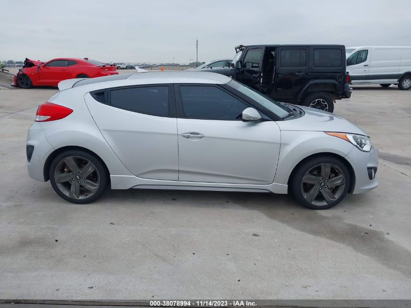 2014 HYUNDAI VELOSTER TURBO W/BLACK - KMHTC6AE9EU210769