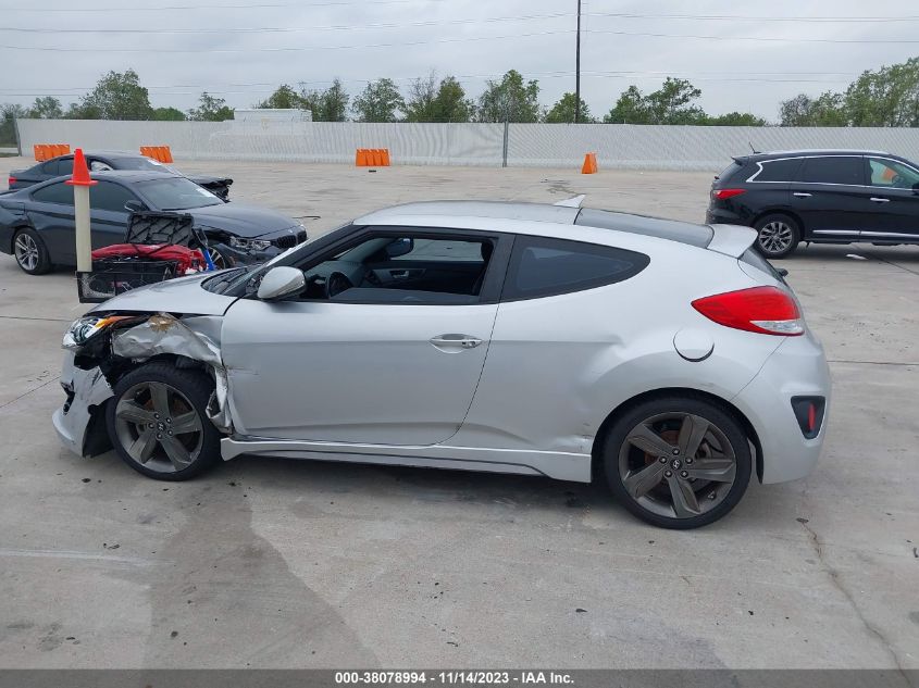 2014 HYUNDAI VELOSTER TURBO W/BLACK - KMHTC6AE9EU210769