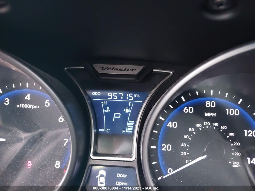 2014 HYUNDAI VELOSTER TURBO W/BLACK - KMHTC6AE9EU210769