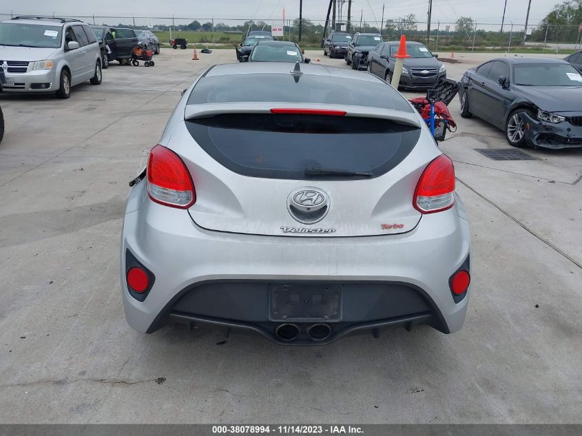 2014 HYUNDAI VELOSTER TURBO W/BLACK - KMHTC6AE9EU210769