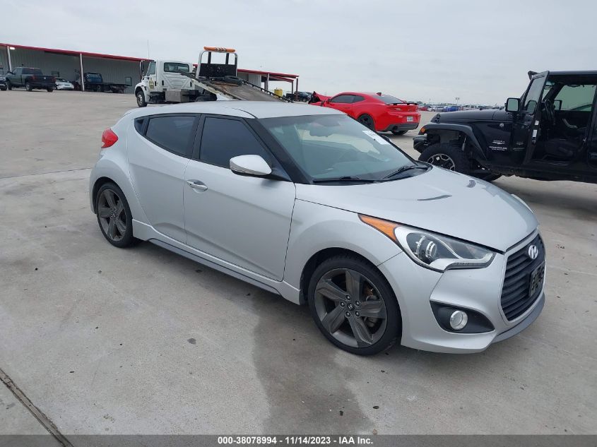 2014 HYUNDAI VELOSTER TURBO W/BLACK - KMHTC6AE9EU210769