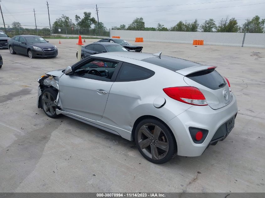 2014 HYUNDAI VELOSTER TURBO W/BLACK - KMHTC6AE9EU210769