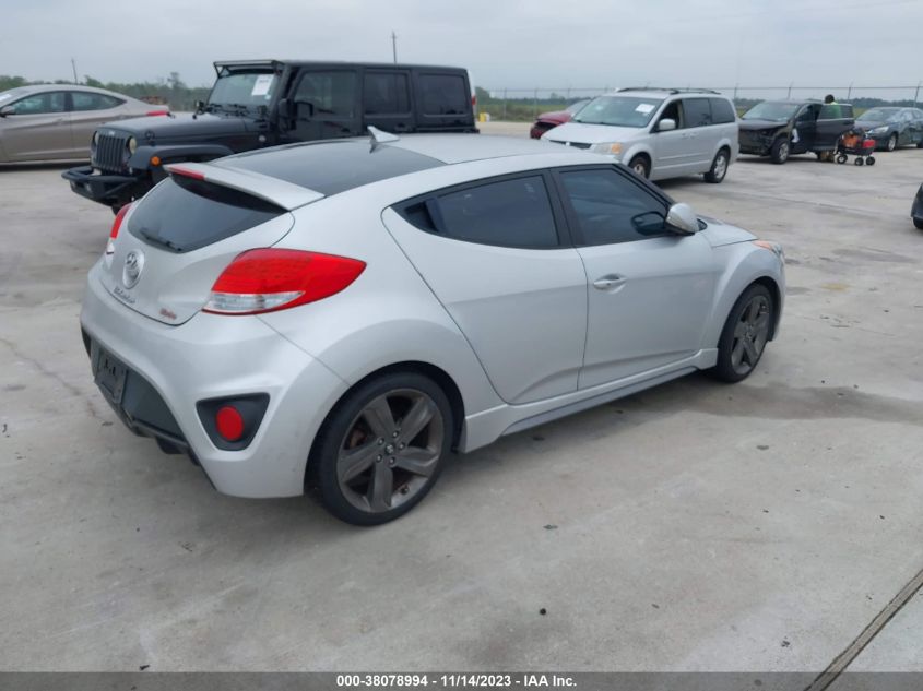2014 HYUNDAI VELOSTER TURBO W/BLACK - KMHTC6AE9EU210769