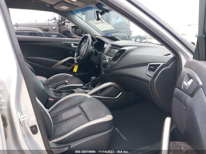 2014 HYUNDAI VELOSTER TURBO W/BLACK - KMHTC6AE9EU210769