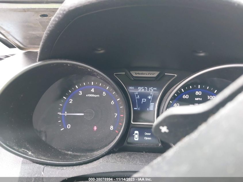 2014 HYUNDAI VELOSTER TURBO W/BLACK - KMHTC6AE9EU210769