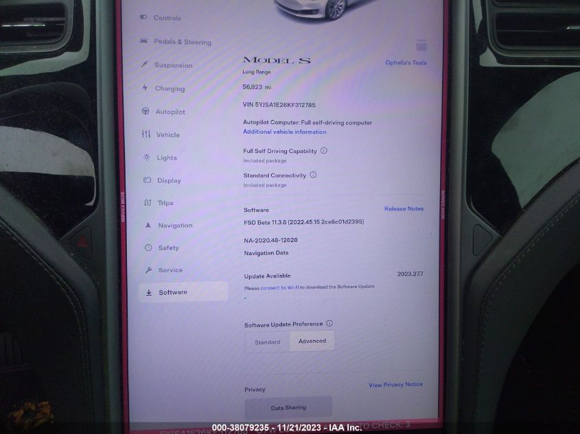 2019 TESLA MODEL S 100D/75D - 5YJSA1E26KF312785