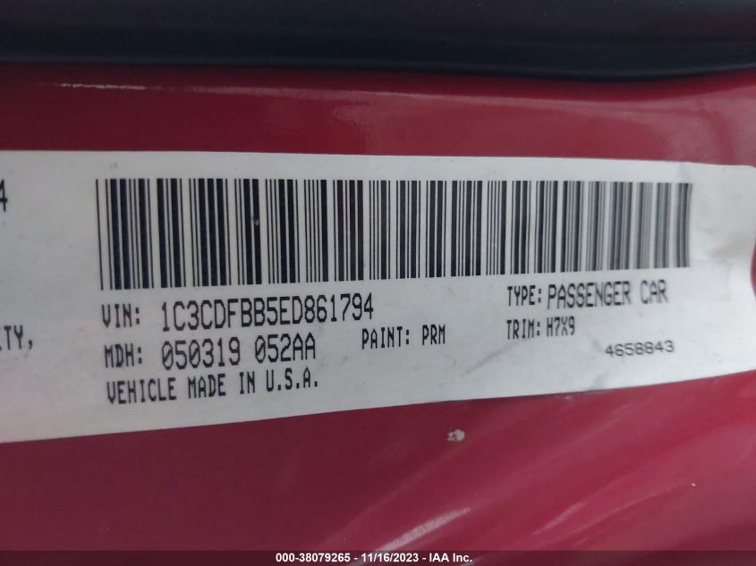 2014 DODGE DART SXT - 1C3CDFBB5ED861794
