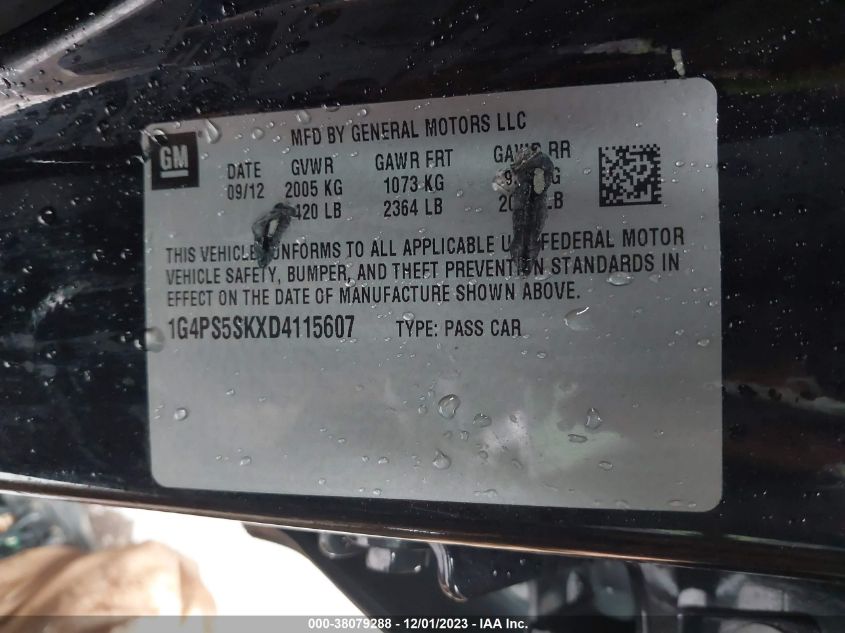 2013 BUICK VERANO - 1G4PS5SKXD4115607
