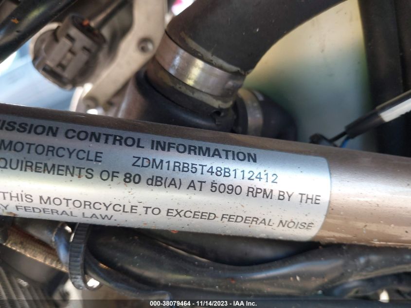 2008 DUCATI MONSTER S4R ZDM1RB5T48B112412