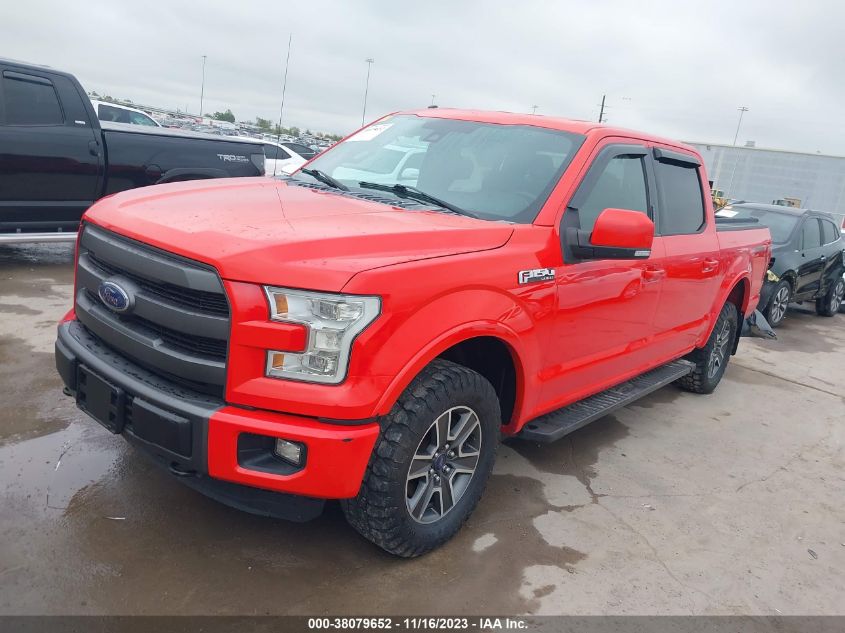 2015 FORD F-150 LARIAT - 1FTEW1EF9FKE62612