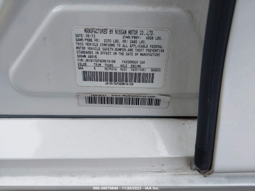 2014 INFINITI Q50 PREMIUM - JN1BV7AP6EM674168