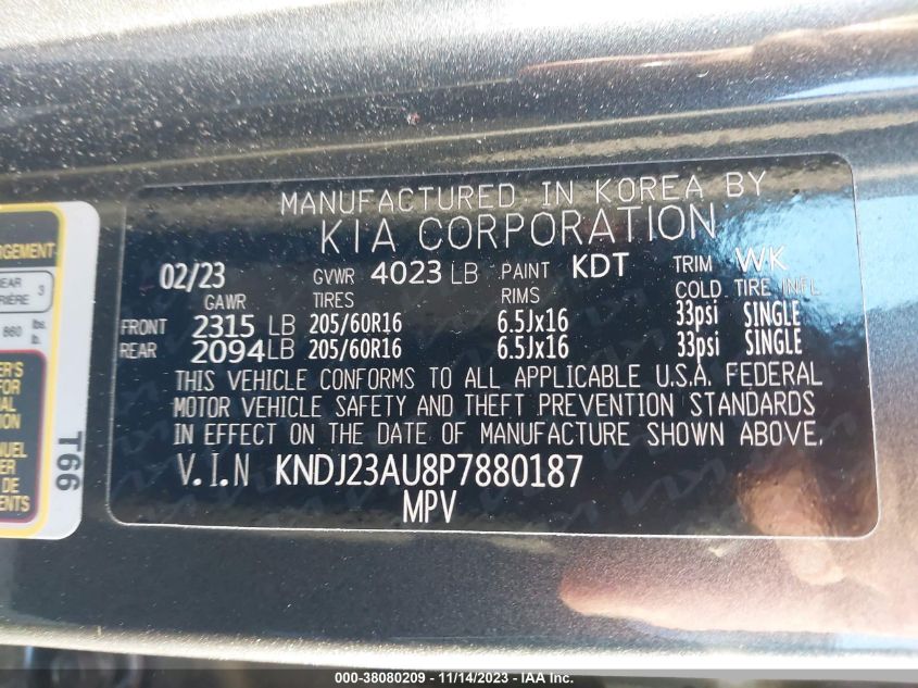 2023 KIA SOUL LX - KNDJ23AU8P7880187