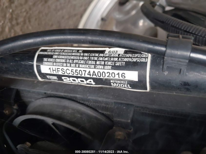 2004 HONDA VTX1300 C 1HFSC55074A002016