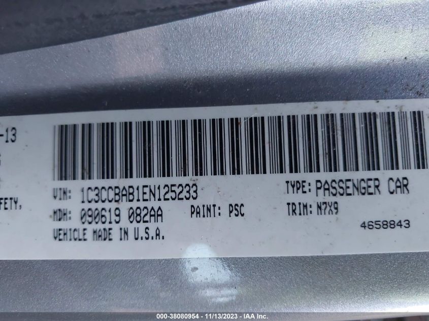 2014 CHRYSLER 200 LX - 1C3CCBAB1EN125233