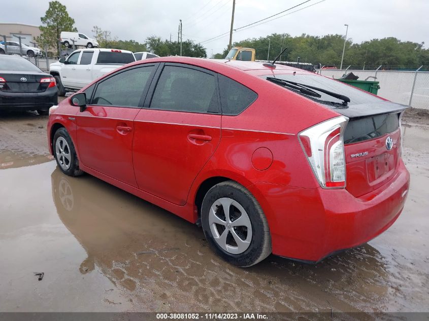 2015 TOYOTA PRIUS THREE - JTDKN3DU6F0454710
