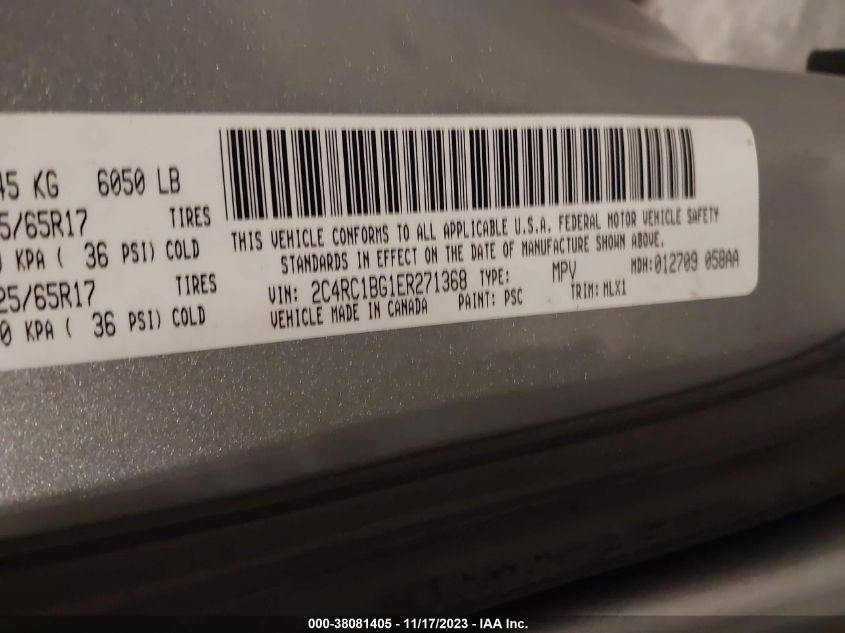 2014 CHRYSLER TOWN & COUNTRY TOURING - 2C4RC1BG1ER271368