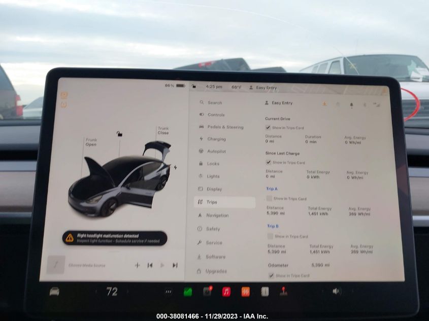 2023 TESLA MODEL 3 - 5YJ3E1EA8PF542447
