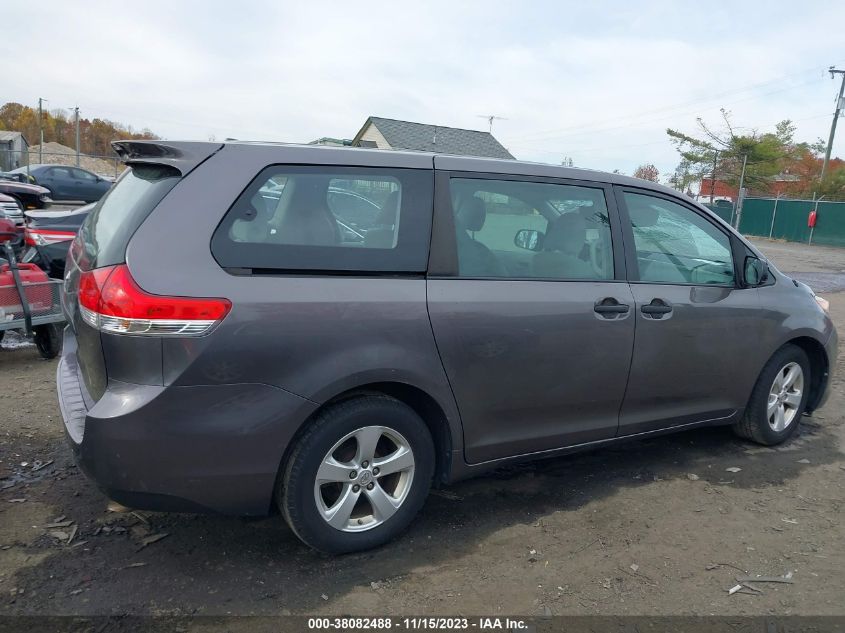 2013 TOYOTA SIENNA L V6 7 PASSENGER - 5TDZK3DC4DS399649