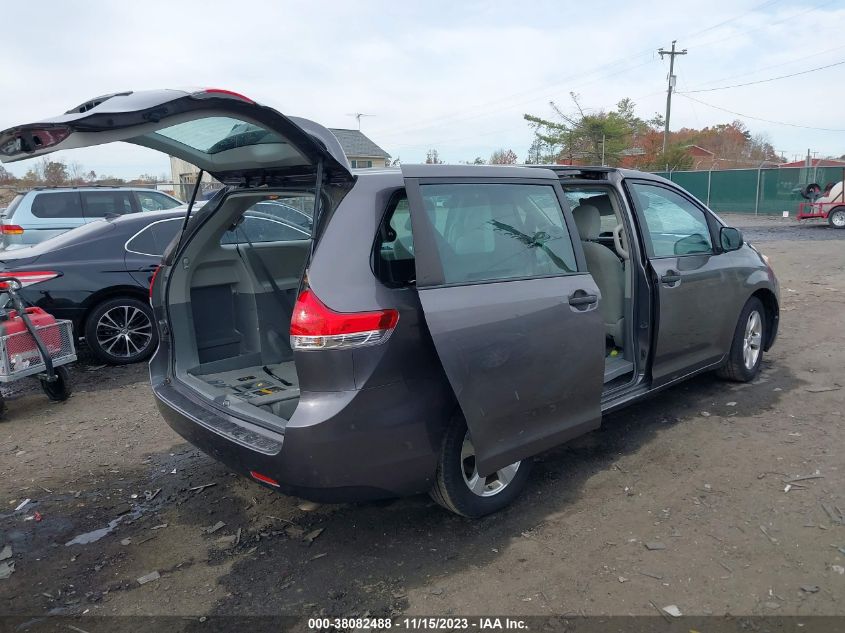 2013 TOYOTA SIENNA L V6 7 PASSENGER - 5TDZK3DC4DS399649
