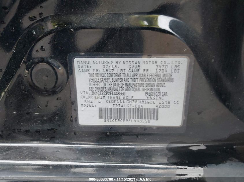 2015 NISSAN VERSA NOTE SR - 3N1CE2CP2FL448550