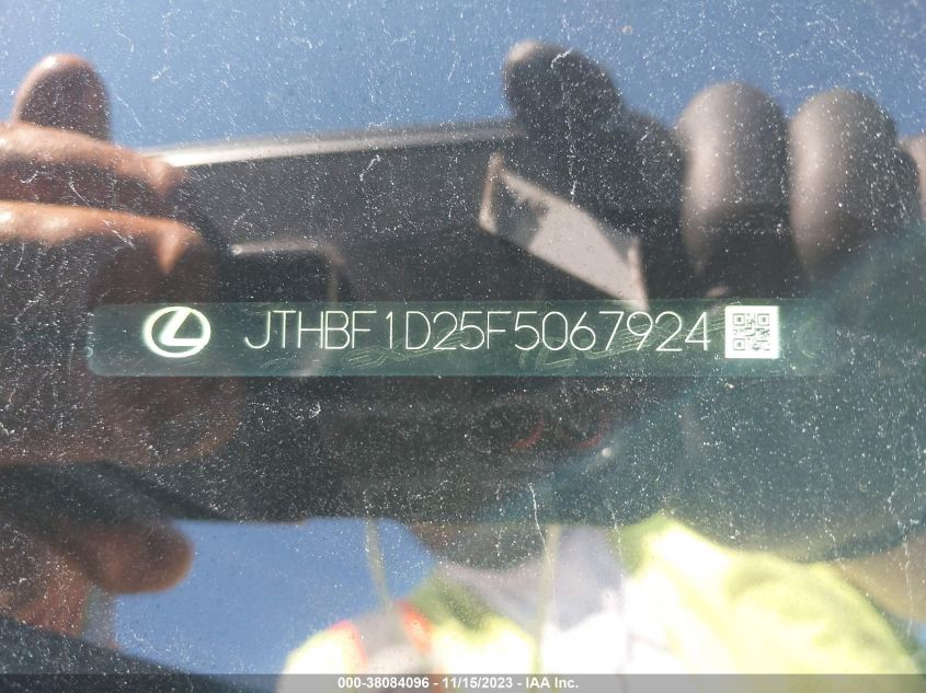 2015 LEXUS IS 250 - JTHBF1D25F5067924