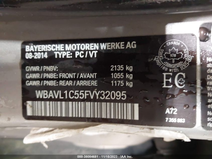 2015 BMW X1 XDRIVE28I - WBAVL1C55FVY32095