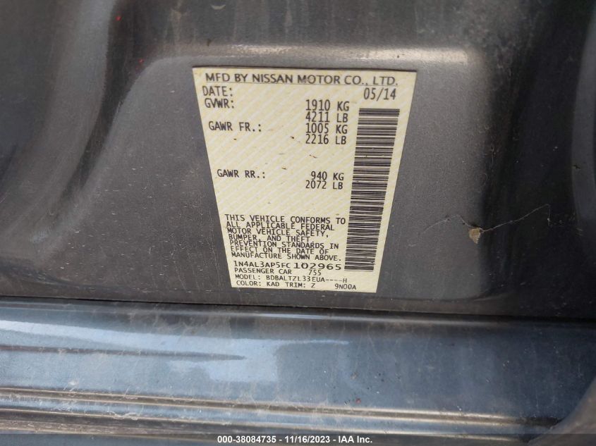 2015 NISSAN ALTIMA 2.5 SL - 1N4AL3AP5FC102965