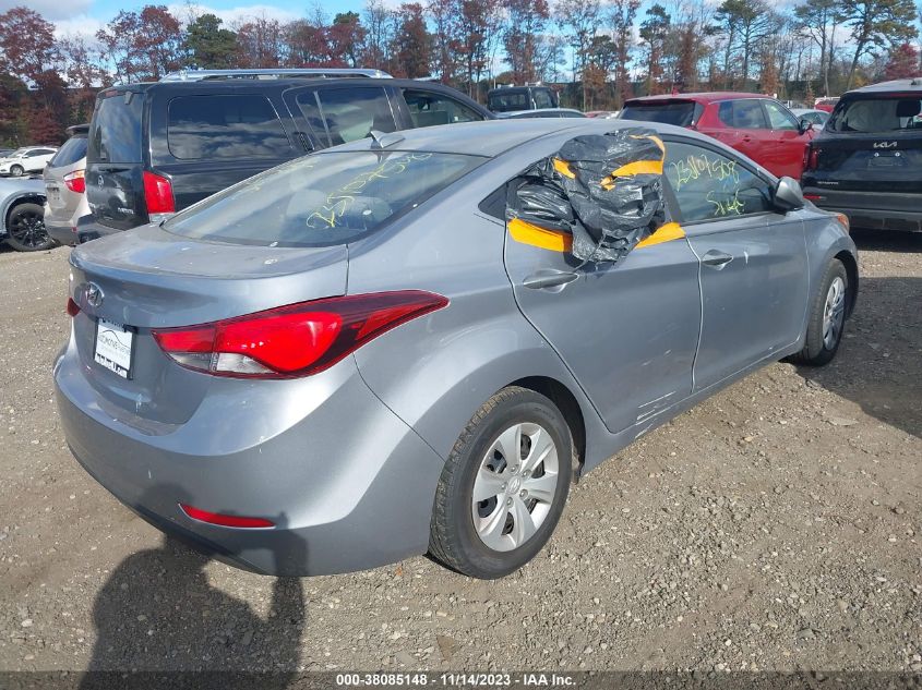 2016 HYUNDAI ELANTRA SE - 5NPDH4AE5GH750079