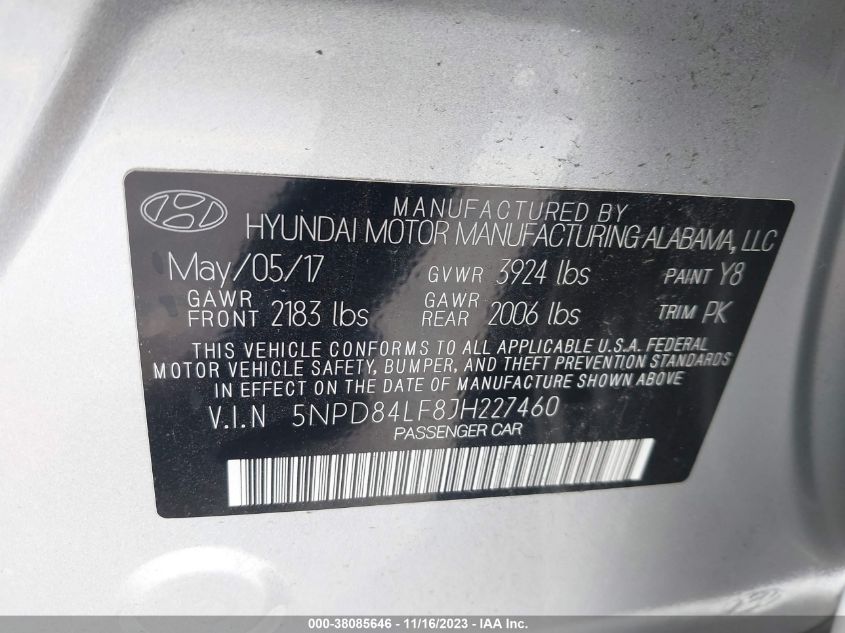 2018 HYUNDAI ELANTRA VALUE EDITION - 5NPD84LF8JH227460