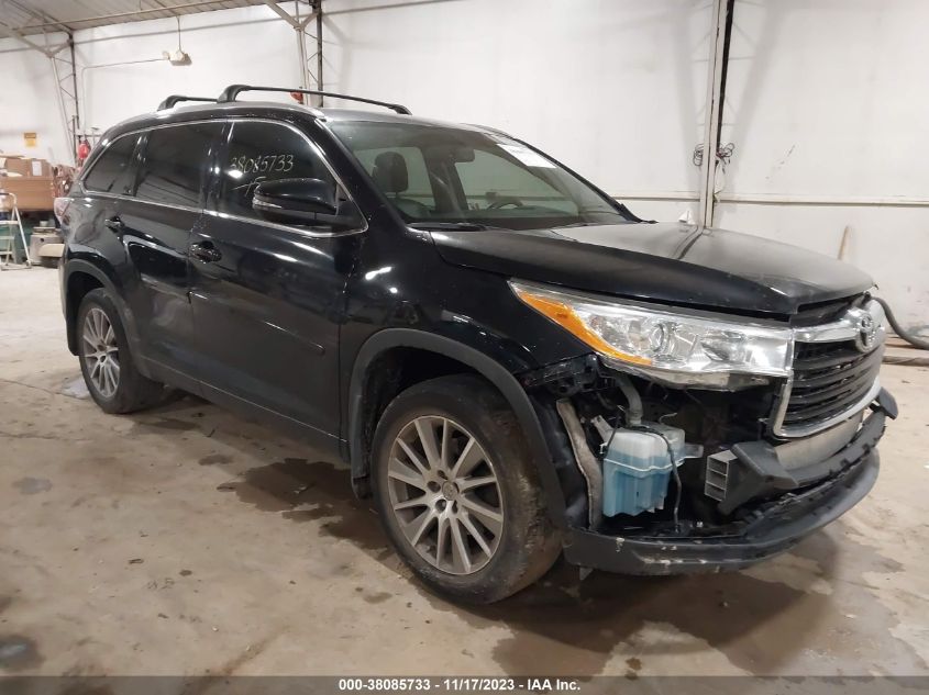 2015 TOYOTA HIGHLANDER XLE - 5TDJKRFH6FS212746