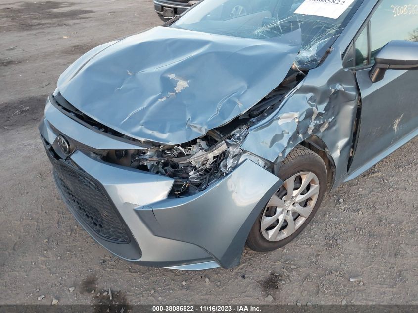VIN: 5YFEPMAE7MP186389 2021 TOYOTA COROLLA LE
