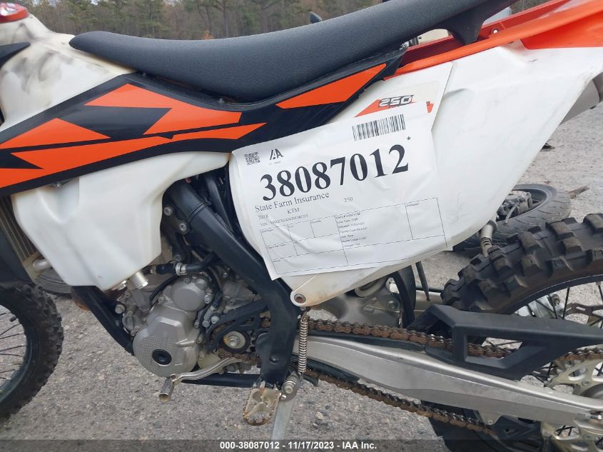 2018 KTM 250 EXC-F VBKEXE404JM180715