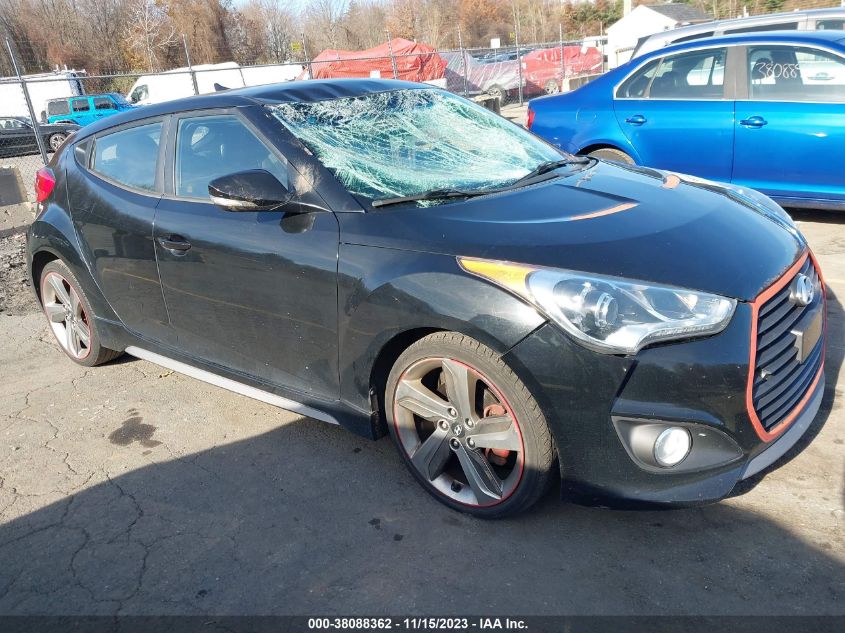 2013 HYUNDAI VELOSTER TURBO W/BLACK - KMHTC6AE0DU128122