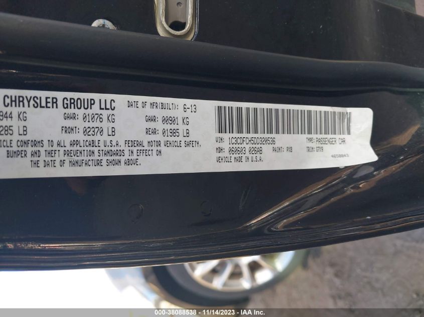 2013 DODGE DART LIMITED/GT - 1C3CDFCH5DD320536