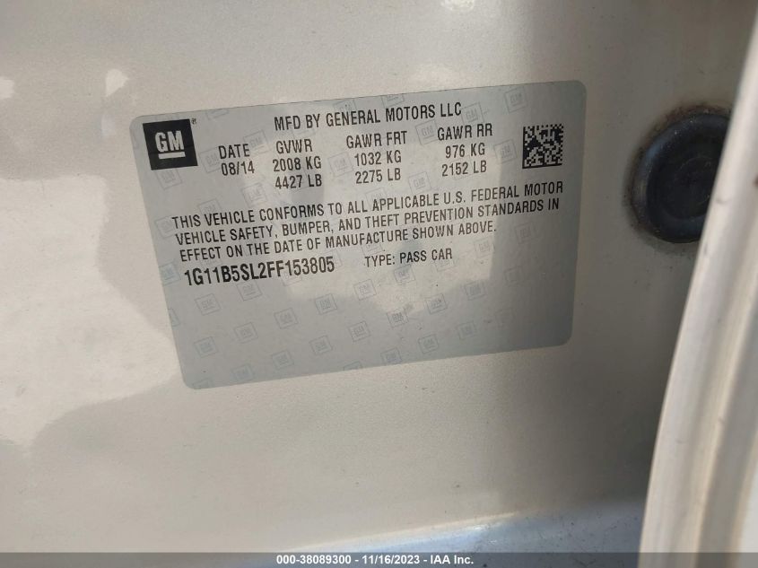 2015 CHEVROLET MALIBU LS - 1G11B5SL2FF153805