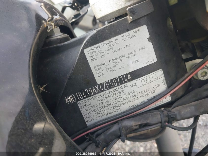 2004 BMW R1150 R WB10439AX4ZF50714