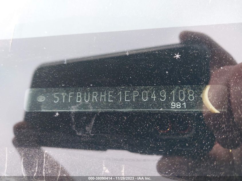 2014 TOYOTA COROLLA S PLUS - 5YFBURHE1EP049108