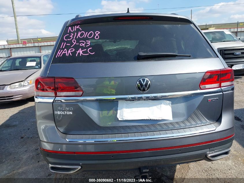 2021 VOLKSWAGEN ATLAS 3.6L V6 SE W/TECHNOLOGY - 1V2KR2CA0MC606335