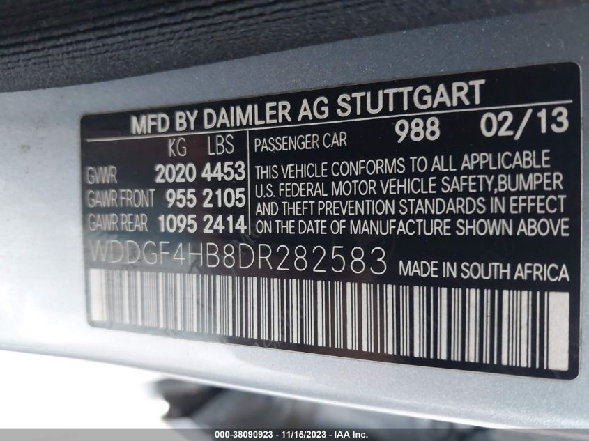 2013 MERCEDES-BENZ C 250 LUXURY/SPORT - WDDGF4HB8DR282583