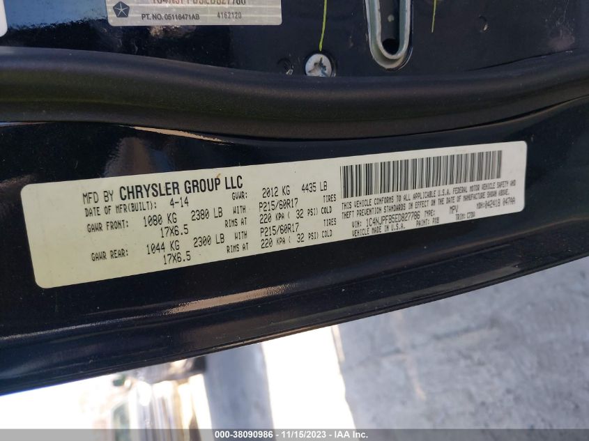 2014 JEEP PATRIOT LATITUDE - 1C4NJPFB5ED827786