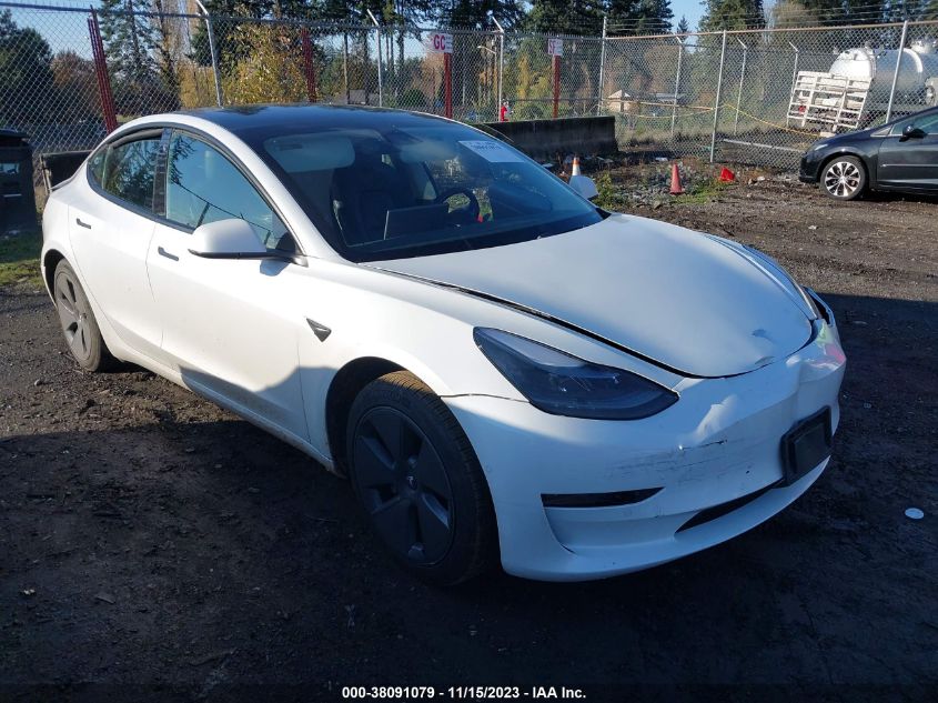 5YJ3E1EA8MF871600 TESLA MODEL 3 STANDARD RANGE PLUS 2021