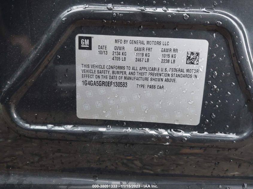 2014 BUICK LACROSSE BASE - 1G4GA5GR0EF130583