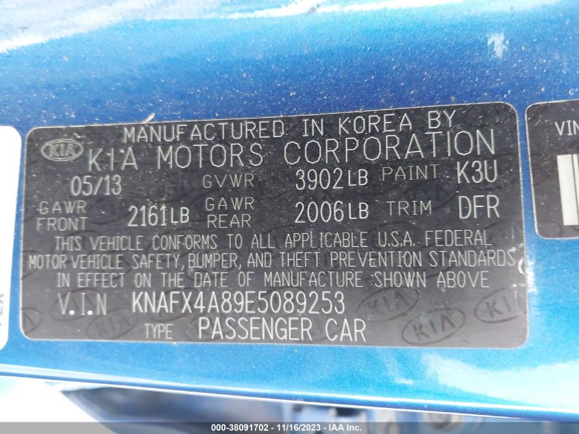 2014 KIA FORTE EX - KNAFX4A89E5089253