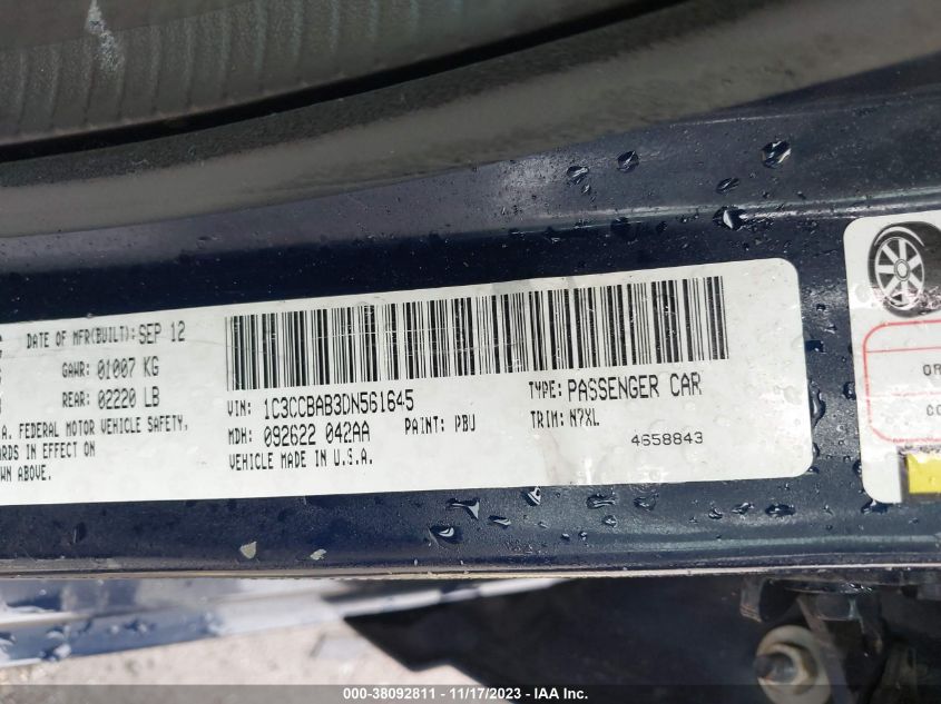 2013 CHRYSLER 200 LX - 1C3CCBAB3DN561645