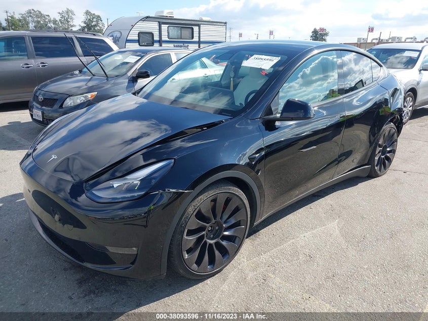 VIN 7SAYGDEF9NF405093 2022 TESLA MODEL Y